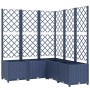Jardinera con enrejado PP azul gris 120x120x136 cm