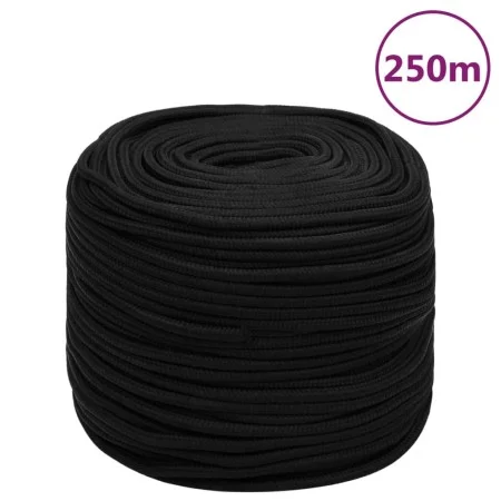 Black polyester work rope 8 mm 250 m by vidaXL, Ropes and metal cords - Ref: Foro24-152820, Price: 76,33 €, Discount: %