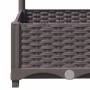 Jardinera con enrejado PP marrón 120x40x121,5 cm