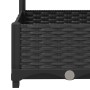 Jardinera con enrejado PP negro 120x40x121,5cm