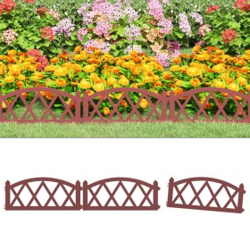 Borduras de jardín 17 unidades PP rojo 10 m