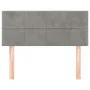 Hellgraues Samtkopfteil 80x5x78/88 cm von vidaXL, Kopf- und Fußteile - Ref: Foro24-346012, Preis: 36,46 €, Rabatt: %