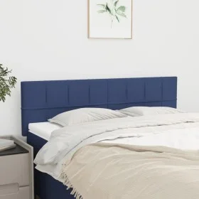 Cabeceros 2 unidades tela azul 72x5x78/88 cm de vidaXL, Cabeceros y pies de cama - Ref: Foro24-346052, Precio: 53,74 €, Descu...