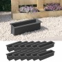 Jardineras para europalés 12 uds PP gris 36x13,5x9,5 cm