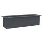 Jardineras para europalés 12 uds PP gris 36x13,5x9,5 cm