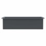 Jardineras para europalés 12 uds PP gris 36x13,5x9,5 cm