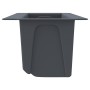 Jardineras para europalés 12 uds PP gris 36x13,5x9,5 cm