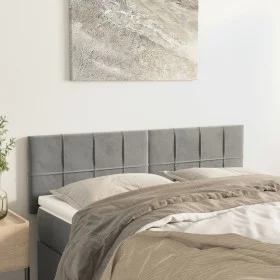 Cabeceros 2 unidades terciopelo gris claro 72x5x78/88 cm de vidaXL, Cabeceros y pies de cama - Ref: Foro24-346054, Precio: 64...