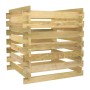 Compostador de listones madera pino impregnada 90x90x90 cm