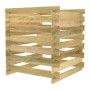 Compostador de listones madera pino impregnada 90x90x90 cm