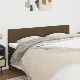 Headboards 2 units of dark brown fabric 90x5x78/88 cm by vidaXL, Headboards and footboards - Ref: Foro24-346077, Price: 61,01...