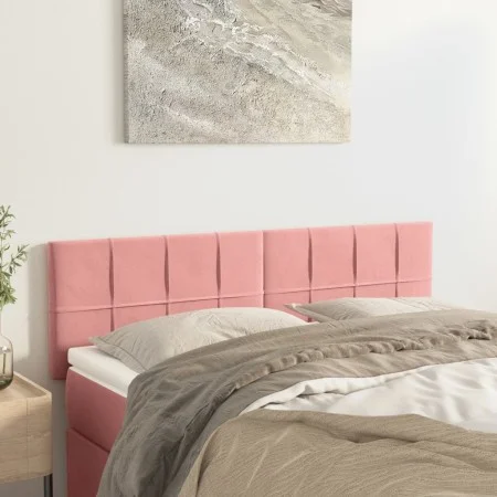 Headboards 2 units pink velvet 72x5x78/88 cm by vidaXL, Headboards and footboards - Ref: Foro24-346059, Price: 58,76 €, Disco...
