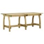 Mesa de jardín de madera de pino impregnada 220x74x75 cm