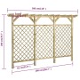 Valla de jardín con pérgola madera pino impregnada 300x50x200cm