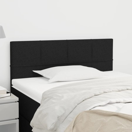 Kopfteil aus schwarzem Stoff, 100 x 5 x 78/88 cm von vidaXL, Kopf- und Fußteile - Ref: Foro24-346034, Preis: 35,01 €, Rabatt: %