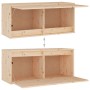 TV-Möbel 4-teilig aus massivem Kiefernholz von vidaXL, TV-Möbel - Ref: Foro24-3100144, Preis: 208,71 €, Rabatt: %