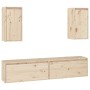 TV-Möbel 4-teilig aus massivem Kiefernholz von vidaXL, TV-Möbel - Ref: Foro24-3100169, Preis: 200,78 €, Rabatt: %