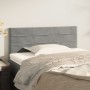 Hellgraues Samtkopfteil 90x5x78/88 cm von vidaXL, Kopf- und Fußteile - Ref: Foro24-346124, Preis: 34,98 €, Rabatt: %