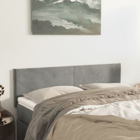 Cabeceros 2 unidades terciopelo gris claro 72x5x78/88 cm de vidaXL, Cabeceros y pies de cama - Ref: Foro24-345798, Precio: 59...