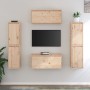 TV-Möbel 6-teilig aus massivem Kiefernholz von vidaXL, TV-Möbel - Ref: Foro24-3100264, Preis: 271,91 €, Rabatt: %