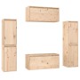 TV-Möbel 6-teilig aus massivem Kiefernholz von vidaXL, TV-Möbel - Ref: Foro24-3100264, Preis: 271,91 €, Rabatt: %