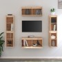 TV-Möbel 6-teilig aus massivem Kiefernholz von vidaXL, TV-Möbel - Ref: Foro24-3100264, Preis: 271,91 €, Rabatt: %