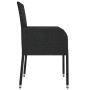 Set de muebles jardín 5 pzas con cojines ratán sintético negro