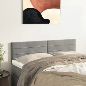 Headboards 2 units light gray velvet 72x5x78/88 cm by vidaXL, Headboards and footboards - Ref: Foro24-346152, Price: 46,89 €,...