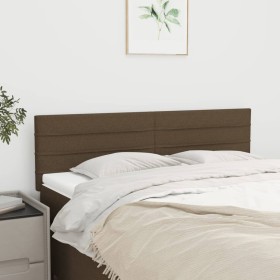 Cabeceros 2 unidades tela marrón oscuro 72x5x78/88 cm de vidaXL, Cabeceros y pies de cama - Ref: Foro24-346147, Precio: 63,55...