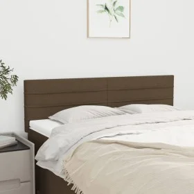 Headboards 2 units dark brown fabric 72x5x78/88 cm by vidaXL, Headboards and footboards - Ref: Foro24-346147, Price: 61,24 €,...