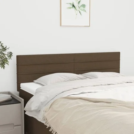 Cabeceros 2 unidades tela marrón oscuro 72x5x78/88 cm de vidaXL, Cabeceros y pies de cama - Ref: Foro24-346147, Precio: 61,24...