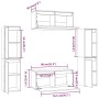 TV-Möbel 6-teilig aus massivem Kiefernholz von vidaXL, TV-Möbel - Ref: Foro24-3100264, Preis: 271,91 €, Rabatt: %