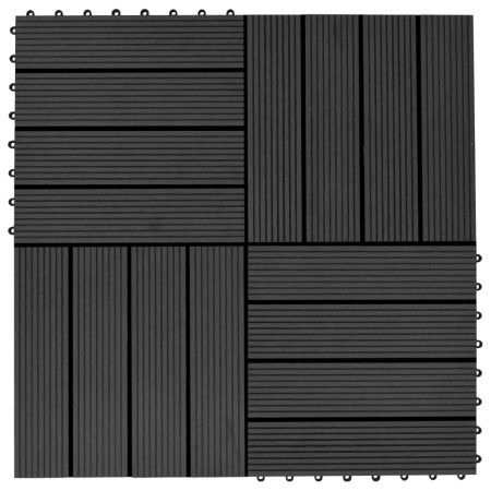 WPC-Verandafliesen 30x30 cm 2 m² schwarz 22 Einheiten von vidaXL, Böden und Teppiche - Ref: Foro24-277800, Preis: 115,19 €, R...