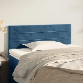 Cabecero de terciopelo azul 100x5x78/88 cm de vidaXL, Cabeceros y pies de cama - Ref: Foro24-346142, Precio: 39,88 €, Descuen...