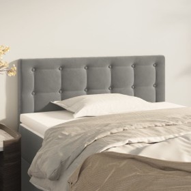 Light gray velvet headboard 90x5x78/88 cm by vidaXL, Headboards and footboards - Ref: Foro24-346430, Price: 45,29 €, Discount: %
