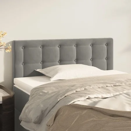 Light gray velvet headboard 90x5x78/88 cm by vidaXL, Headboards and footboards - Ref: Foro24-346430, Price: 40,80 €, Discount: %
