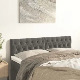 Cabeceros 2 unidades de terciopelo gris oscuro 80x7x78/88 cm de vidaXL, Cabeceros y pies de cama - Ref: Foro24-346363, Precio...