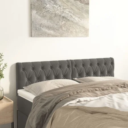 Headboards 2 units of dark gray velvet 80x7x78/88 cm by vidaXL, Headboards and footboards - Ref: Foro24-346363, Price: 80,89 ...