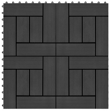 WPC-Verandafliesen 30x30 cm 2 m² schwarz 22 Einheiten von vidaXL, Böden und Teppiche - Ref: Foro24-277803, Preis: 110,34 €, R...