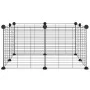Pet cage with 8 panels black steel 35x35cm by vidaXL, Cages and habitats for small animals - Ref: Foro24-171624, Price: 31,65...