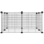 Pet cage with 8 panels black steel 35x35cm by vidaXL, Cages and habitats for small animals - Ref: Foro24-171624, Price: 31,65...