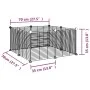 Pet cage with 8 panels black steel 35x35cm by vidaXL, Cages and habitats for small animals - Ref: Foro24-171624, Price: 31,65...