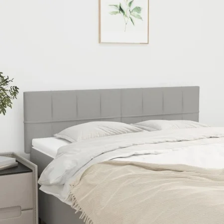 Cabeceros 2 unidades tela gris claro 72x5x78/88 cm de vidaXL, Cabeceros y pies de cama - Ref: Foro24-346046, Precio: 61,38 €,...