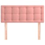 Rosa Samtkopfteil 100x5x78/88 cm von vidaXL, Kopf- und Fußteile - Ref: Foro24-346455, Preis: 49,22 €, Rabatt: %