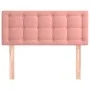 Rosa Samtkopfteil 100x5x78/88 cm von vidaXL, Kopf- und Fußteile - Ref: Foro24-346455, Preis: 48,25 €, Rabatt: %