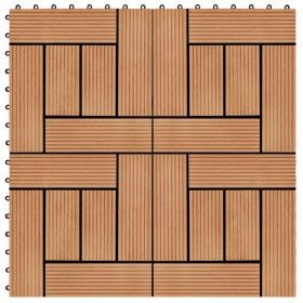 WPC-Porchfliesen 30x30 cm 2 m² Teakfarbe 22 Stück von vidaXL, Böden und Teppiche - Ref: Foro24-277804, Preis: 102,78 €, Rabat...