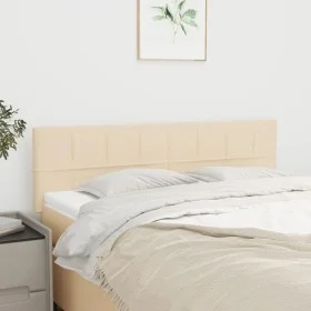 Headboards 2 units cream-colored fabric 72x5x78/88 cm by vidaXL, Headboards and footboards - Ref: Foro24-346051, Price: 50,38...