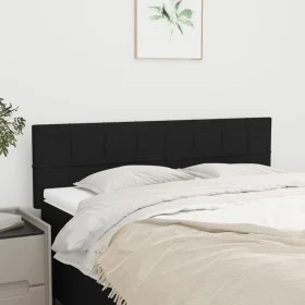 Cabeceros 2 unidades tela negro 72x5x78/88 cm de vidaXL, Cabeceros y pies de cama - Ref: Foro24-346048, Precio: 61,81 €, Desc...