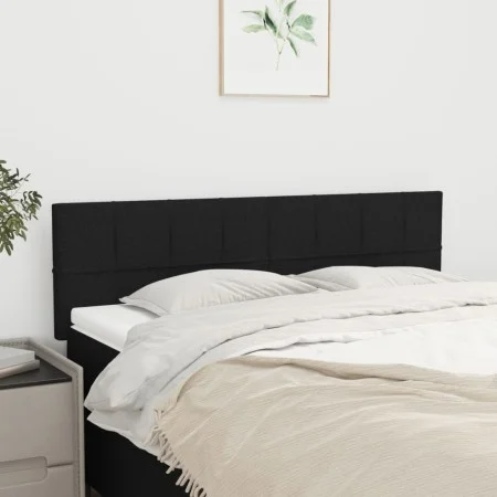 Cabeceros 2 unidades tela negro 72x5x78/88 cm de vidaXL, Cabeceros y pies de cama - Ref: Foro24-346048, Precio: 61,82 €, Desc...
