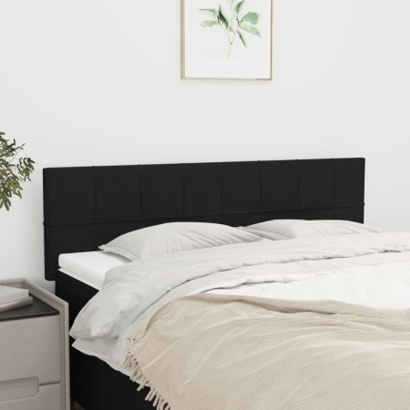 Kopfteile 2 Einheiten aus schwarzem Stoff 72x5x78/88 cm von vidaXL, Kopf- und Fußteile - Ref: Foro24-346048, Preis: 58,70 €, ...